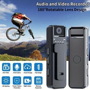 A8 Smart Video Recorder – HD Body Camera with Night Vision & Rotating Lens